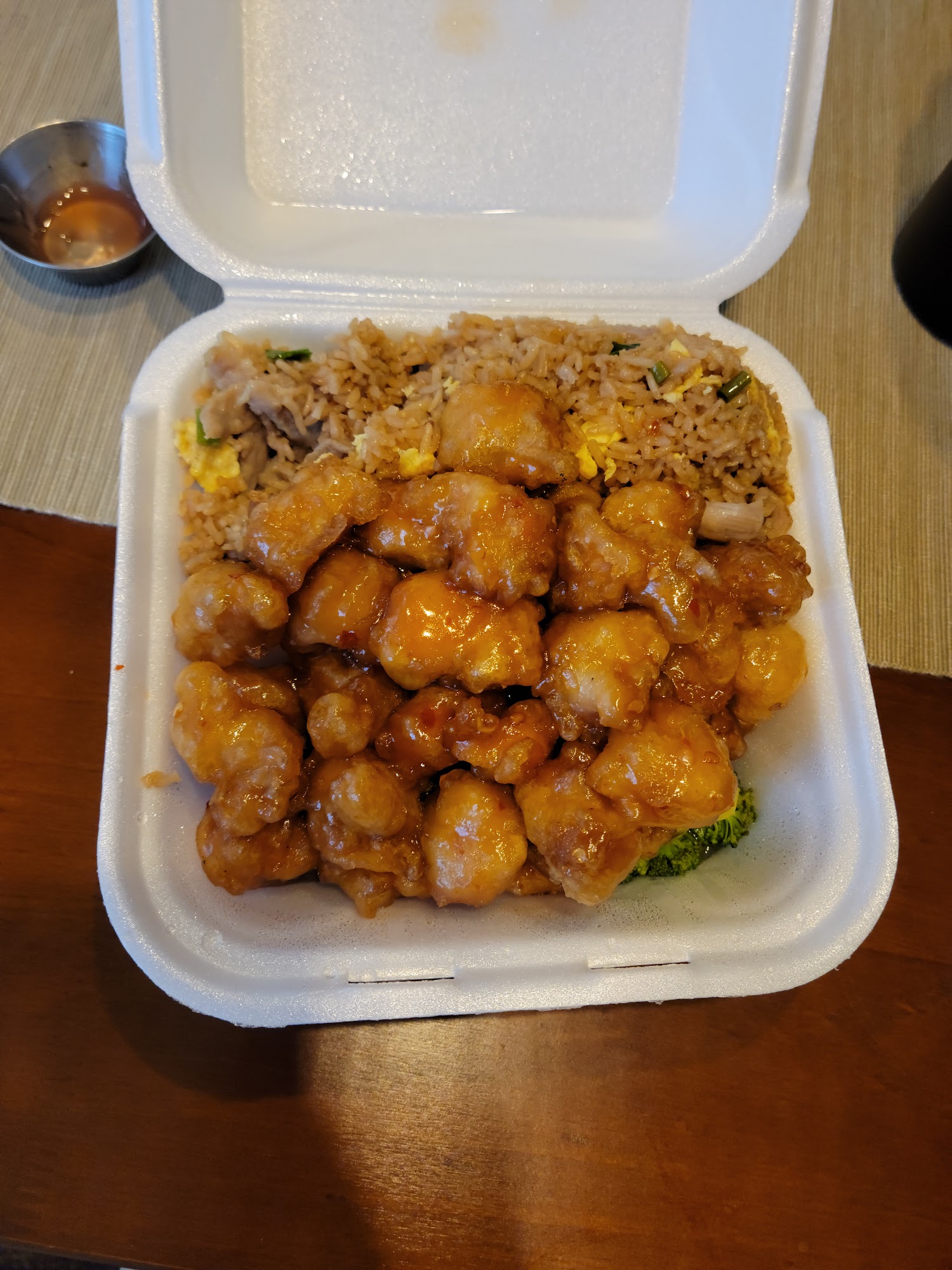 Egg roll & fried rice combo at Egg Roll Express